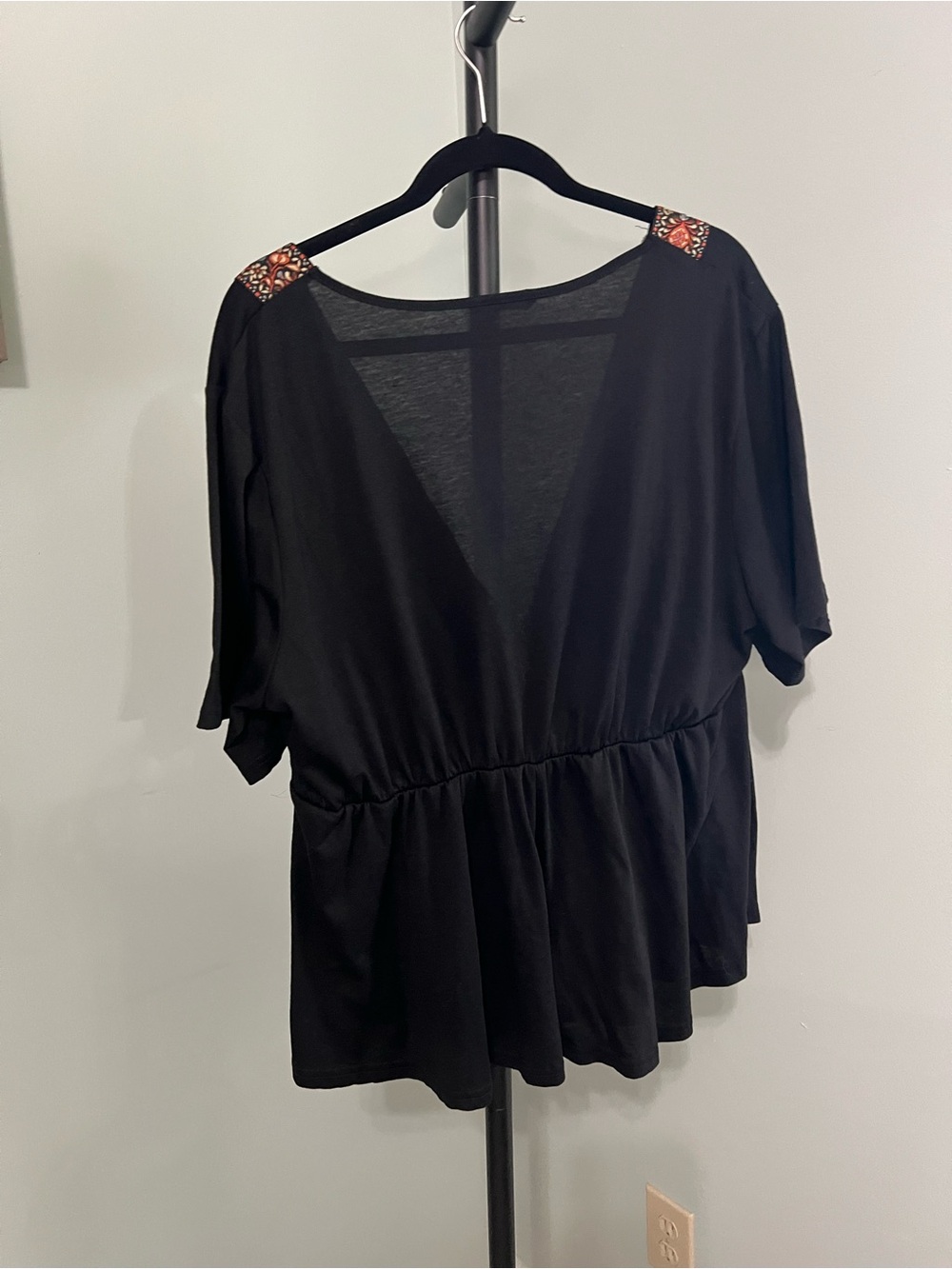 BloomChic Black Boho Embroidery chic western top plus size 18 - 20 - Picture 5 of 8
